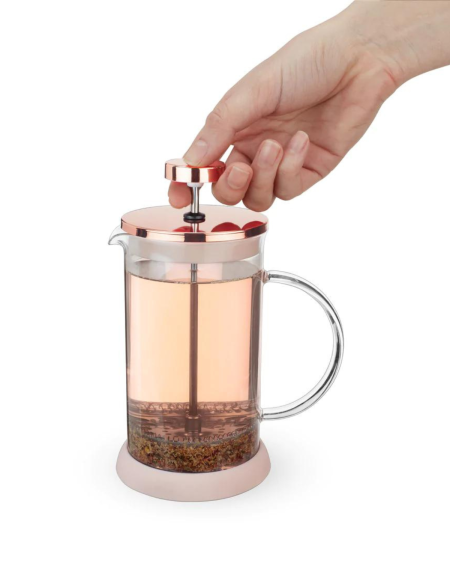 Riley Mini Souk Glass Tea Press Pot - Rose Gold | Pinky Up