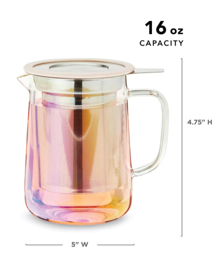 Chas Mini Glass Teapot and Infuser | Pinky Up