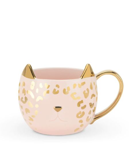 Chloe Cat Mug - Pink Leopard | Pinky Up