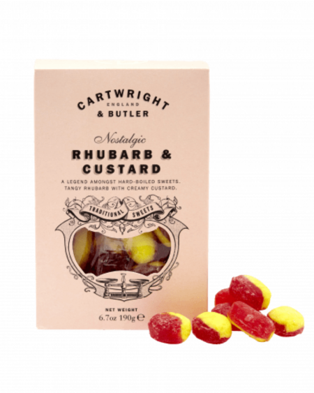 Rhubarb & Custard Sweets Carton | Cartwright & Butler