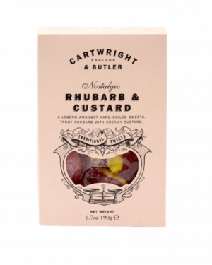 Rhubarb & Custard Sweets Carton | Cartwright & Butler