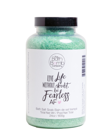 Bath Salts - Live Life Without Fear, Be Fearless AF - Made in Winnipeg | The Bath Bomb Co.