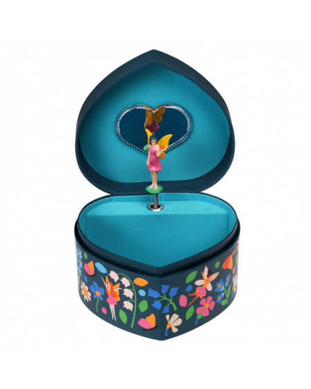 Fairies In The Garden Heart Musical Jewellery Box | Rex London
