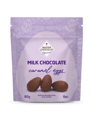 8 Milk Chocolate Caremel Eggs - Made in Calgary | Master Chocolat Bernard