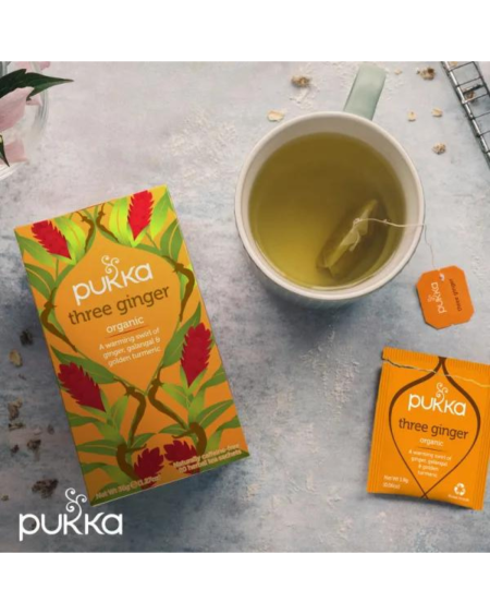 Three Ginger - 20 Herbal Tea Sachets | Pukka