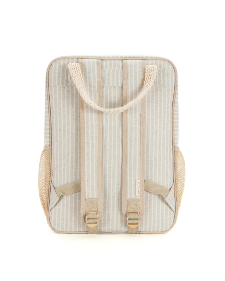 All-Day Backpack - Sand & Stone Beach Stripe| So Young